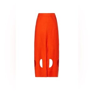 Tanya Taylor Vibrant Orange Midi Skirt